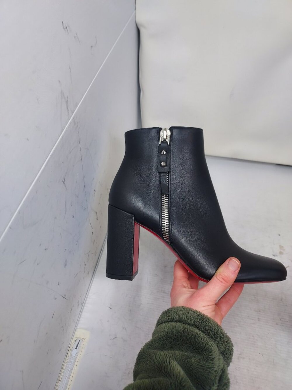 Christian Louboutin Black Ziptotal Black Ankle Boot - Picture 4 of 12